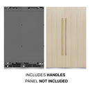 ZLINE 54-Inch Column 16.7 Cu. Ft. Refrigerator and 12.4 Cu. Ft. Freezer in Panel Ready with Gold Accent