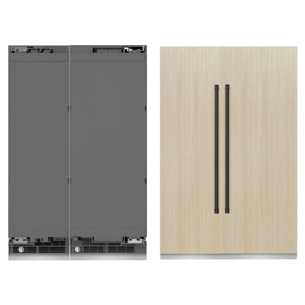 ZLINE 54-Inch Column 16.7 Cu. Ft. Refrigerator and 12.4 Cu. Ft. Freezer in Panel Ready with Matte Black Accent