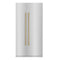 ZLINE 42-Inch Column 12.5 Cu. Ft. Refrigerator and 8.6 Cu. Ft. Freezer in Stainless Steel with Champagne Bronze Accents