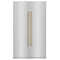 ZLINE 48-Inch Column 12.5 Cu. Ft. Refrigerator and 12.4 Cu. Ft. Freezer in Stainless Steel with Champagne Bronze Accents