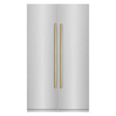 ZLINE 48-Inch Column 12.5 Cu. Ft. Refrigerator and 12.4 Cu. Ft. Freezer in Stainless Steel with Gold Accents