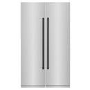 ZLINE 48-Inch Column 12.5 Cu. Ft. Refrigerator and 12.4 Cu. Ft. Freezer in Stainless Steel with Matte Black Accents