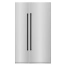 ZLINE 48-Inch Column 16.7 Cu. Ft. Refrigerator and 8.6 Cu. Ft. Freezer in Stainless Steel with Matte Black Accent