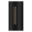 ZLINE 42-Inch Column 12.5 Cu. Ft. Refrigerator and 8.6 Cu. Ft. Freezer in Black Stainless Steel with Champagne Bronze Accent