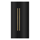 ZLINE 42-Inch Column 12.5 Cu. Ft. Refrigerator and 8.6 Cu. Ft. Freezer in Black Stainless Steel with Gold Accent
