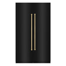 ZLINE 48-Inch Column 12.5 Cu. Ft. Refrigerator and 12.4 Cu. Ft. Freezer in Black Stainless Steel with Champagne Bronze Accents