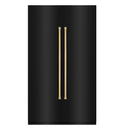 ZLINE 48-Inch Column 12.5 Cu. Ft. Refrigerator and 12.4 Cu. Ft. Freezer in Black Stainless Steel with Gold Accents