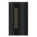 ZLINE 48-Inch Column 16.7 Cu. Ft. Refrigerator and 8.6 Cu. Ft. Freezer in Black Stainless Steel with Champagne Bronze Accent