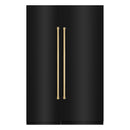 ZLINE 54-Inch Column 16.7 Cu. Ft. Refrigerator and 12.4 Cu. Ft. Freezer in Black Stainless Steel with Gold Accent