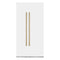 ZLINE 42-Inch Column 12.5 Cu. Ft. Refrigerator and 8.6 Cu. Ft. Freezer in White Matte with Champagne Bronze Accent