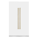 ZLINE 48-Inch Column 12.5 Cu. Ft. Refrigerator and 12.4 Cu. Ft. Freezer in White Matte with Champagne Bronze Accents