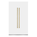 ZLINE 48-Inch Column 12.5 Cu. Ft. Refrigerator and 12.4 Cu. Ft. Freezer in White Matte with Gold Accents