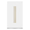 ZLINE 48-Inch Column 12.5 Cu. Ft. Refrigerator and 12.4 Cu. Ft. Freezer in White Matte with Gold Accents