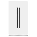 ZLINE 48-Inch Column 12.5 Cu. Ft. Refrigerator and 12.4 Cu. Ft. Freezer in White Matte with Matte Black Accents