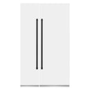 ZLINE 48-Inch Column 16.7 Cu. Ft. Refrigerator and 8.6 Cu. Ft. Freezer in White Matte with Matte Black Accent