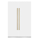 ZLINE 54-Inch Column 16.7 Cu. Ft. Refrigerator and 12.4 Cu. Ft. Freezer in White Matte with Bronze Accent