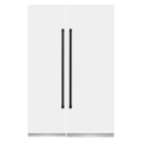 ZLINE 54-Inch Column 16.7 Cu. Ft. Refrigerator and 12.4 Cu. Ft. Freezer in White Matte with Matte Black Accent