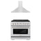 ZLINE 2-Piece Appliance Package - 36-Inch Paramount Dual Fuel Range & Convertible Vent Wall Mount Range Hood in Stainless Steel