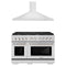 ZLINE 2-Piece Appliance Package - 48-inch Gas Range & Convertible Vent Hood in Stainless Steel
