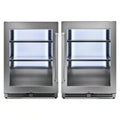 Thor Kitchen 2-Piece Appliance Package - 24-Inch Under Counter Beverage Cooler with Backlight in Stainless Steel