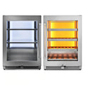 Thor Kitchen 2-Piece Appliance Package - 24-Inch Under Counter Beverage Cooler and Wine Cooler with Backlight in Stainless Steel