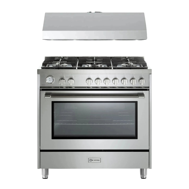 Verona 2-Piece Appliance Package - 36-Inch Gas Range with 5 Sealed Bur
