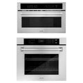 ZLINE 2-Piece Appliance Package - 30-Inch Electric Wall Oven with Self-Clean and 30-inch Build-In Microwave Oven in Stainless Steel