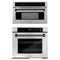 ZLINE Autograph Edition 2-Piece Appliance Package - 30-Inch Single Wall Oven with Self-Clean and 30-inch Built-In Microwave Oven in Stainless Steel with Matte Black Trim