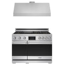 Stainless steel Thor Kitchen appliance package with 36-inch range, range hood