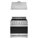 Stainless steel Thor Kitchen appliance package with 36-inch range, range hood