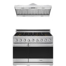 Stainless steel Thor Kitchen appliance package with 36-inch range, range hood