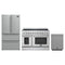 Forno 3-Piece Appliance Package - 48-Inch Electric Range, 36-Inch Refrigerator and Dishwasher in Stainless Steel