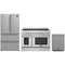 Forno 3-Piece Appliance Package - 48-Inch Electric Range, 36-Inch Refrigerator and Dishwasher in Stainless Steel