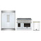 Forno 3-Piece Appliance Package - 48-Inch Electric Range, 60-Inch Refrigerator and Dishwasher in White with Antique Brass Trim