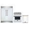 Forno 3-Piece Appliance Package - 30-Inch Electric Range, 60-Inch Refrigerator and Dishwasher in White with Antique Brass Trim