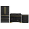 Forno Antico 3-Piece Appliance Package - 48-Inch Dual Fuel Range, 36-Inch Refrigerator, & 24-Inch Dishwasher in Black with Antique Brass Trim