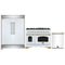 Forno 3-Piece Appliance Package - 48-Inch Dual Fuel Range, 60-Inch Refrigerator, Dishwasher in White with Antique Brass Handle