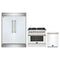 Forno 3-Piece Appliance Package - 36-Inch Dual Fuel Range, 60-Inch Refrigerator, Dishwasher in White with Antique Brass Trim