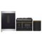 Forno 3-Piece Appliance Package - 48-Inch Dual Fuel Range, 60-Inch Convertible Refrigerator with Modern Trim, and Dishwasher in Black with Antique Brass Handle