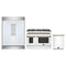 Forno 3-Piece Appliance Package - 48-Inch Dual Fuel Range, 60-Inch Refrigerator, Dishwasher in White with Antique Brass Trim