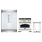Forno 3-Piece Appliance Package - 36-Inch Gas Range, 60-Inch Refrigerator, Dishwasher in White with Antique Brass Trim
