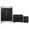Forno 3-Piece Appliance Package - 48-Inch Gas Range, 60-Inch Convertible Refrigerator with Modern Trim, and Dishwasher in Black with Antique Brass Handle