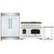 Forno 3-Piece Appliance Package - 48-Inch Gas Range, 60-Inch Refrigerator, Dishwasher in White with Antique Brass Handle