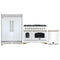 Forno 3-Piece Appliance Package - 48-Inch Antico Gas Range, 60-Inch Refrigerator, Dishwasher in White with Antique Brass Handle