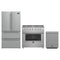 Forno 3-Piece Appliance Package - 36-Inch Gas Range, French Door Refrigerator, and Dishwasher in Stainless Steel