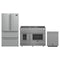 Forno 3-Piece Appliance Package - 48-Inch Gas Range, French Door Refrigerator, and Dishwasher in Stainless Steel