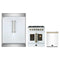 Forno 3-Piece Appliance Package - 30-Inch Galiano French Door Dual Fuel Range, 60-Inch Refrigerator, and Dishwasher in White with Antique Brass Trim