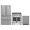 Forno 3-Piece Appliance Package - 30-Inch Galiano French Door Dual Fuel Range, 36-Inch Refrigerator, and Dishwasher in Stainless Steel
