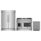 Forno 3-Piece Appliance Package - 48-Inch Galiano French Door Dual Fuel Range, 60-Inch Refrigerator, and Dishwasher in Stainless Steel
