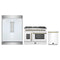 Forno 3-Piece Appliance Package - 48-Inch Galiano French Door Dual Fuel Range, 60-Inch Refrigerator, and Dishwasher in White with Antique Brass Trim